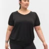 Short-sleeved Exercise Top -Chic Soldes A00014F 0199 ModelFront