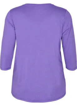 Sports Top With 3/4 Sleeves -Chic Soldes A00053D 0973 Back