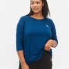 Workout Top With 3/4 Sleeves -Chic Soldes A00053O 0669 ModelFront
