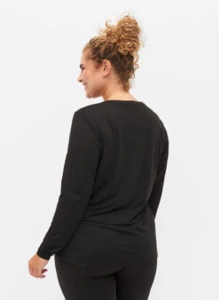 Long-sleeved Fitness Top -Chic Soldes A00054A 0199 ModelBack