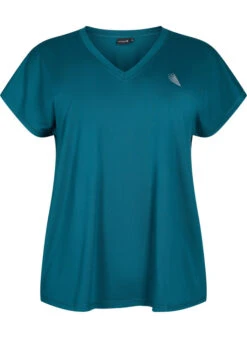 Loose Training T-shirt With V-neck -Chic Soldes A00054D 0689 Front