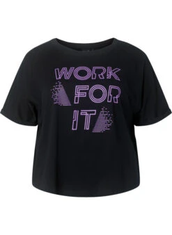 Cotton Training T-shirt With Print -Chic Soldes A00058K 9991 Front