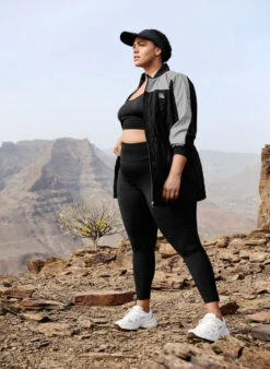 Reflective Sports Jacket With Adjustable Waist -Chic Soldes A00930D 0199 ImageBack