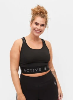 Sports Bra With Text Print
