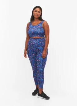 Workout Leggings With 7/8 Length And Print -Chic Soldes A01023E 9990 ModelFullBody