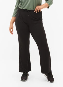 Flared Training Trousers In Rib