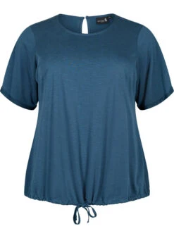 Zizzi Training T-shirt With Drawstring -Chic Soldes A01131A 1481 Front