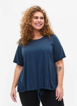 Zizzi Training T-shirt With Drawstring