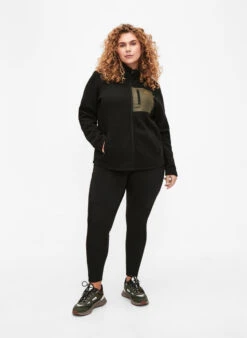 Stretchy And Durable Exercise Leggings With Pockets -Chic Soldes A01185A 0199 ModelFullBody