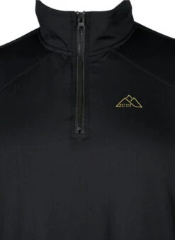 Baselayer Blouse With Pockets And Mesh -Chic Soldes A01197A 0199 Details1