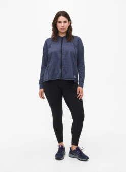 Cropped Exercise Tights With Pocket -Chic Soldes A01198A 0199 ModelFullBody