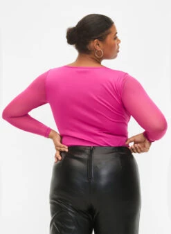 Bodystocking With Lace And Mesh -Chic Soldes BL3126A 0984 ModelBack