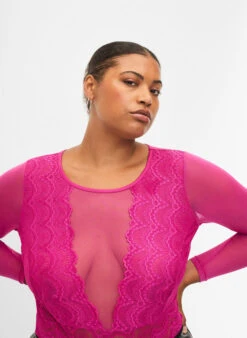 Bodystocking With Lace And Mesh -Chic Soldes BL3126A 0984 ModelDetail1