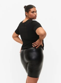 Shiny Tight-fitting High-waisted Shorts -Chic Soldes BL7007A 0199 ModelBack