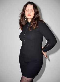 Fitted Dress With Cut-out Details