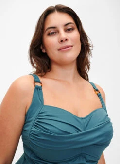 Quilted Swimsuit With Drapes -Chic Soldes CA00507B 1569 ModelDetail1