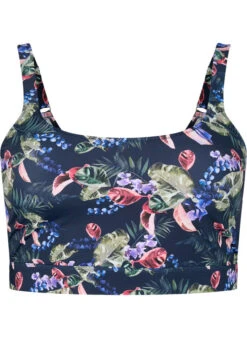 Printed Bikini Top With Adjustable Straps -Chic Soldes CA00661C 9998 Front