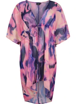 Beach Kimono With Print -Chic Soldes CA00721B 9991 Front