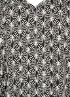 Zizzi V-neck Dress With Print -Chic Soldes CA02310U 9992 Details1