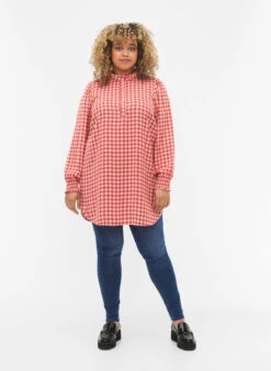 Zizzi Tunic With Smock -Chic Soldes CA02355G 0631 ModelFullBody