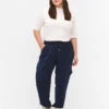 Zizzi Trousers With Cargo Pockets -Chic Soldes CA02355H 1494 ModelFront