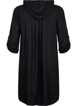 Zizzi Viscose Tunic With Hood -Chic Soldes CA02362B 0199 Back