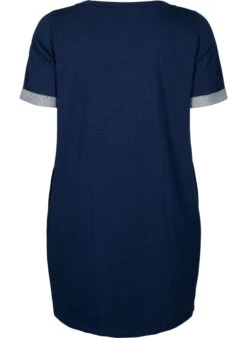 Zizzi Short-sleeved Sweat Dress With Pockets -Chic Soldes CA02363C 1475 Back