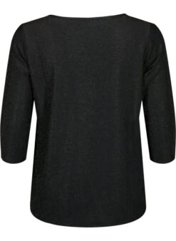Zizzi Glitter Blouse With 3/4 Sleeves -Chic Soldes CA02376E 0199 Back