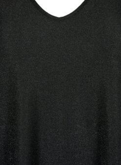 Zizzi Glitter Blouse With 3/4 Sleeves -Chic Soldes CA02376E 0199 Details1