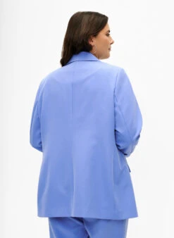 Zizzi Classic Blazer With Button Fastening -Chic Soldes CA02377A 2212 ModelBack