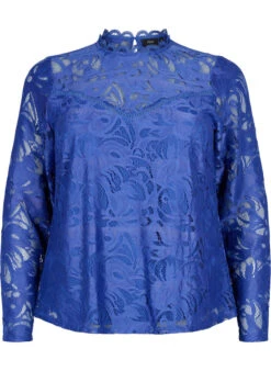 Zizzi Long-sleeved Lace Blouse -Chic Soldes CA02390A 0320 Front