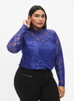 Zizzi Long-sleeved Lace Blouse