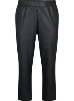 Zizzi Imitated Leather Pants With Pockets -Chic Soldes CA02391A 0199 Front