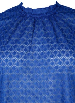 Zizzi Long-sleeved Blouse With Patterned Texture -Chic Soldes CA02395A 0320 Details1