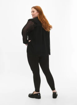 Zizzi Seamless Glitter Leggings -Chic Soldes CA02397A 0199 ModelBack