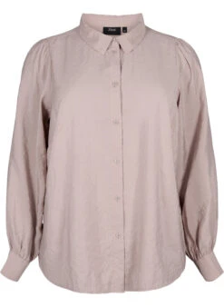 Zizzi Long-sleeved Shirt In TENCEL™ Modal -Chic Soldes CA02399A 0382 Front