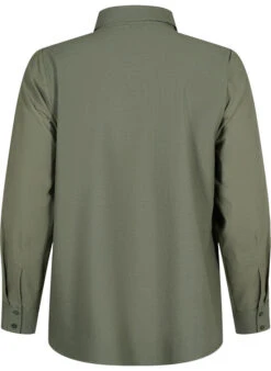 Zizzi Cotton Shirt With Broderie Anglaise -Chic Soldes CA02401A 2151 Back