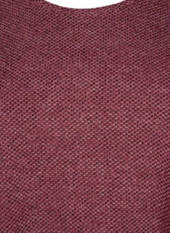 Zizzi Melange Blouse With Round Neck And Long Sleeves -Chic Soldes CA02405A 2121 Details1