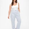 Zizzi Striped Cargo Jeans With A Straight Fit -Chic Soldes CA20062A 9992 ModelFront