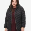 Zizzi Lightweight Jacket With Hood -Chic Soldes CA52734F 0199 ModelFront