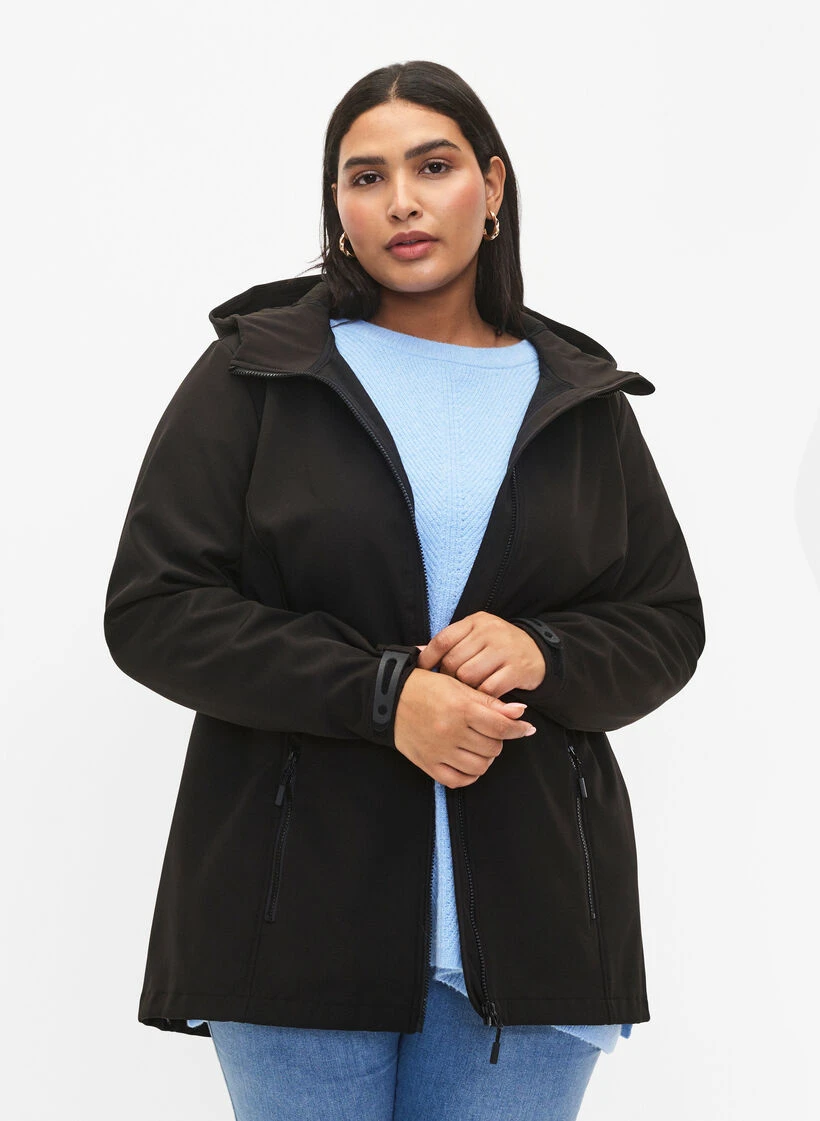 Zizzi Short Softshell Jacket With Pockets 5 Zizzi Short Softshell Jacket With Pockets – Image 3