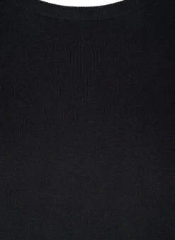 Zizzi Knitted Blouse With Viscose And Balloon Sleeves -Chic Soldes CA52960A 0199 Details1