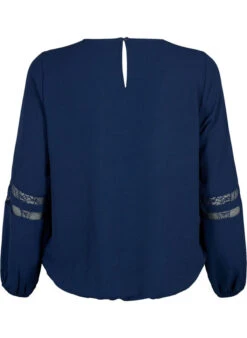 Zizzi Long-sleeved Blouse With Lace -Chic Soldes CA58762B 1494 Back
