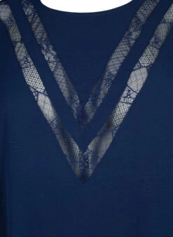 Zizzi Long-sleeved Blouse With Lace -Chic Soldes CA58762B 1494 Details1