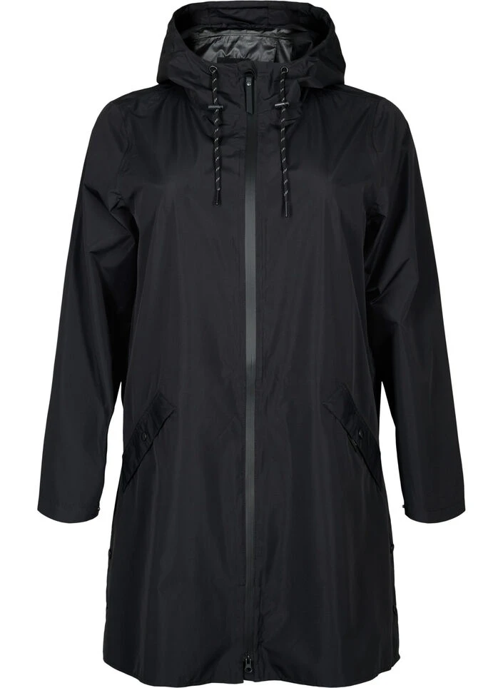 Zizzi Raincoat With Pockets And Hood 8 Zizzi Raincoat With Pockets And Hood – Image 6