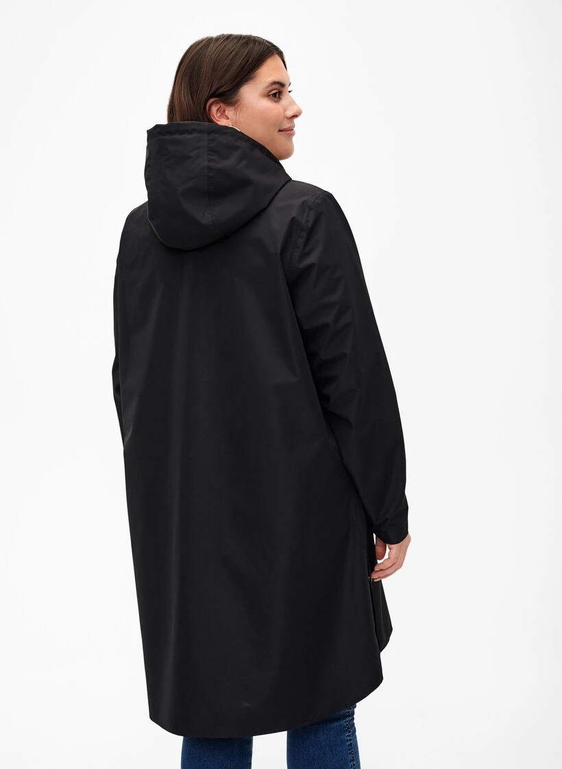 Zizzi Raincoat With Pockets And Hood 4 Zizzi Raincoat With Pockets And Hood – Image 2