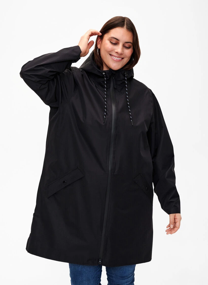 Zizzi Raincoat With Pockets And Hood 3 Zizzi Raincoat With Pockets And Hood