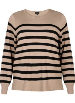 Zizzi Striped Viscose Blouse -Chic Soldes CA61099I 2261 Front