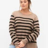 Zizzi Striped Viscose Blouse