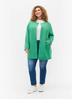 Zizzi Light Classic Spring Jacket -Chic Soldes CA61174A 2296 ModelFullBody